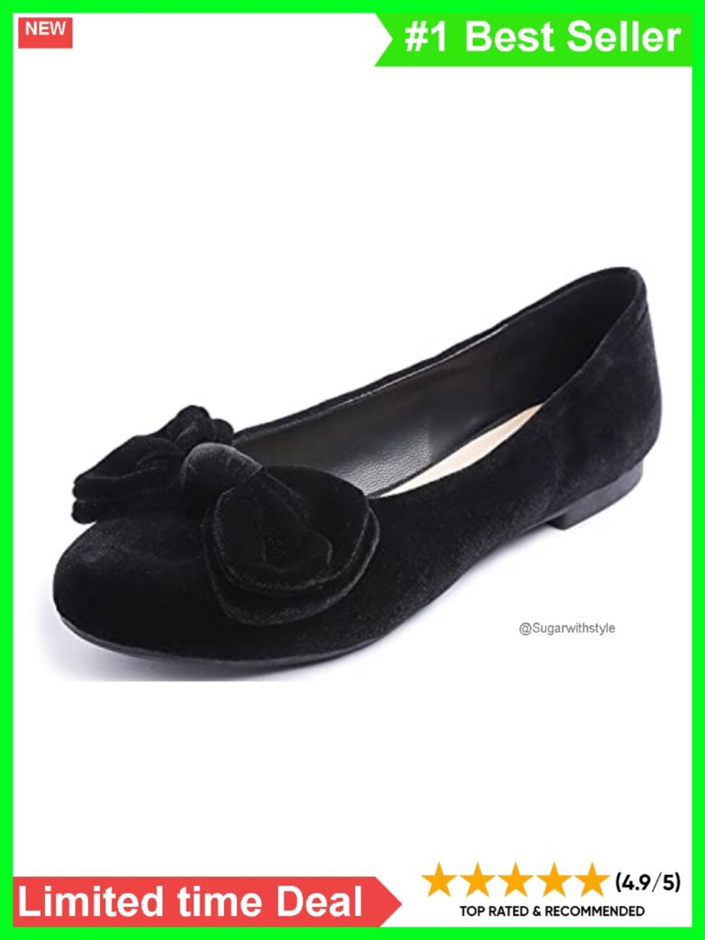 Round Toe Bow Trim Ballet Flats Slip On Casual Walking Shoes